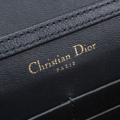 CHRISTIAN DIOR Diorama Wallet on Chain - Metallic Silver