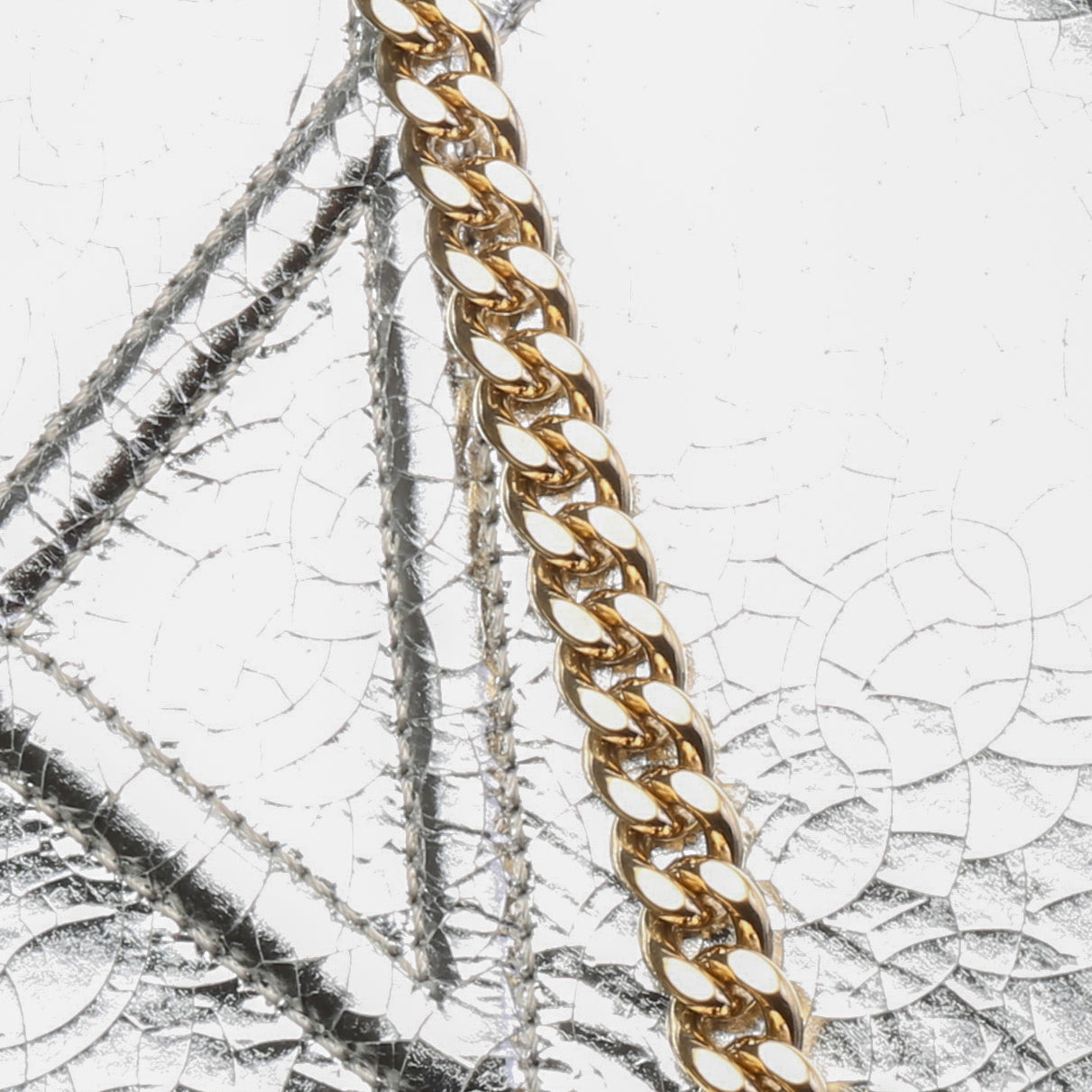 CHRISTIAN DIOR Diorama Wallet on Chain - Metallic Silver