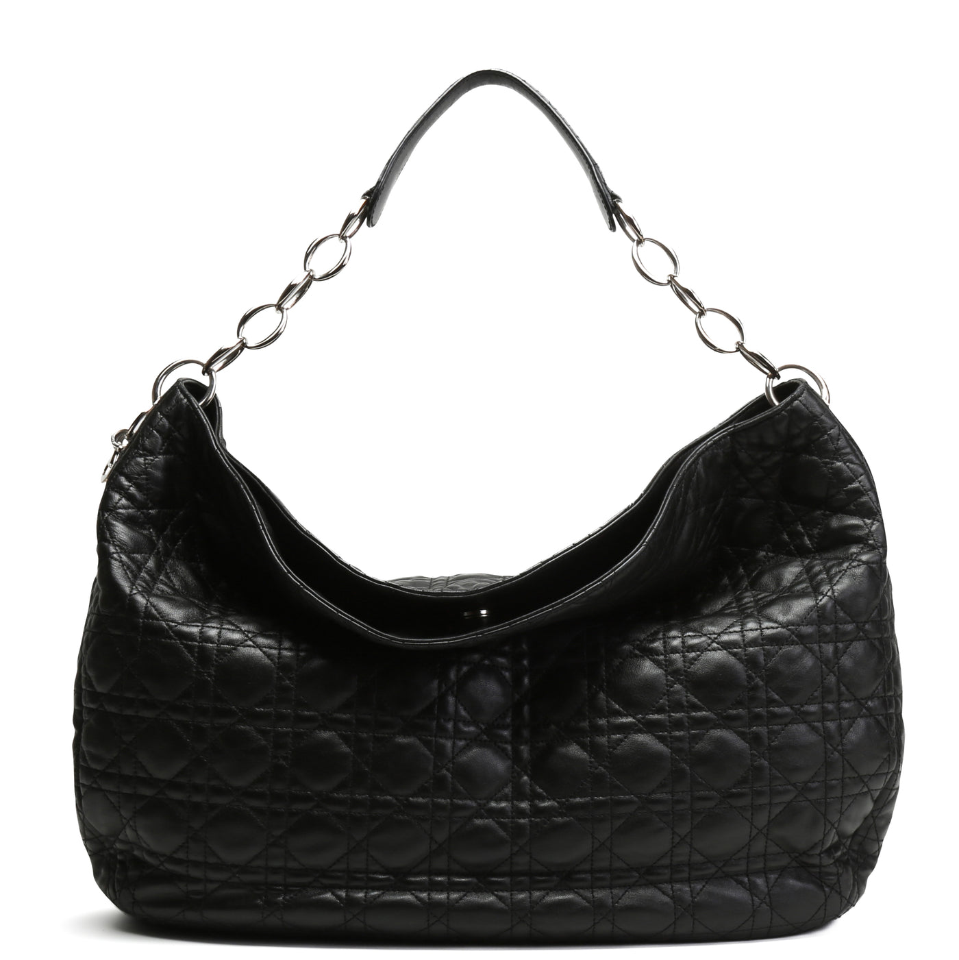 CHRISTIAN DIOR Cannage Soft Lady Dior Hobo - Black