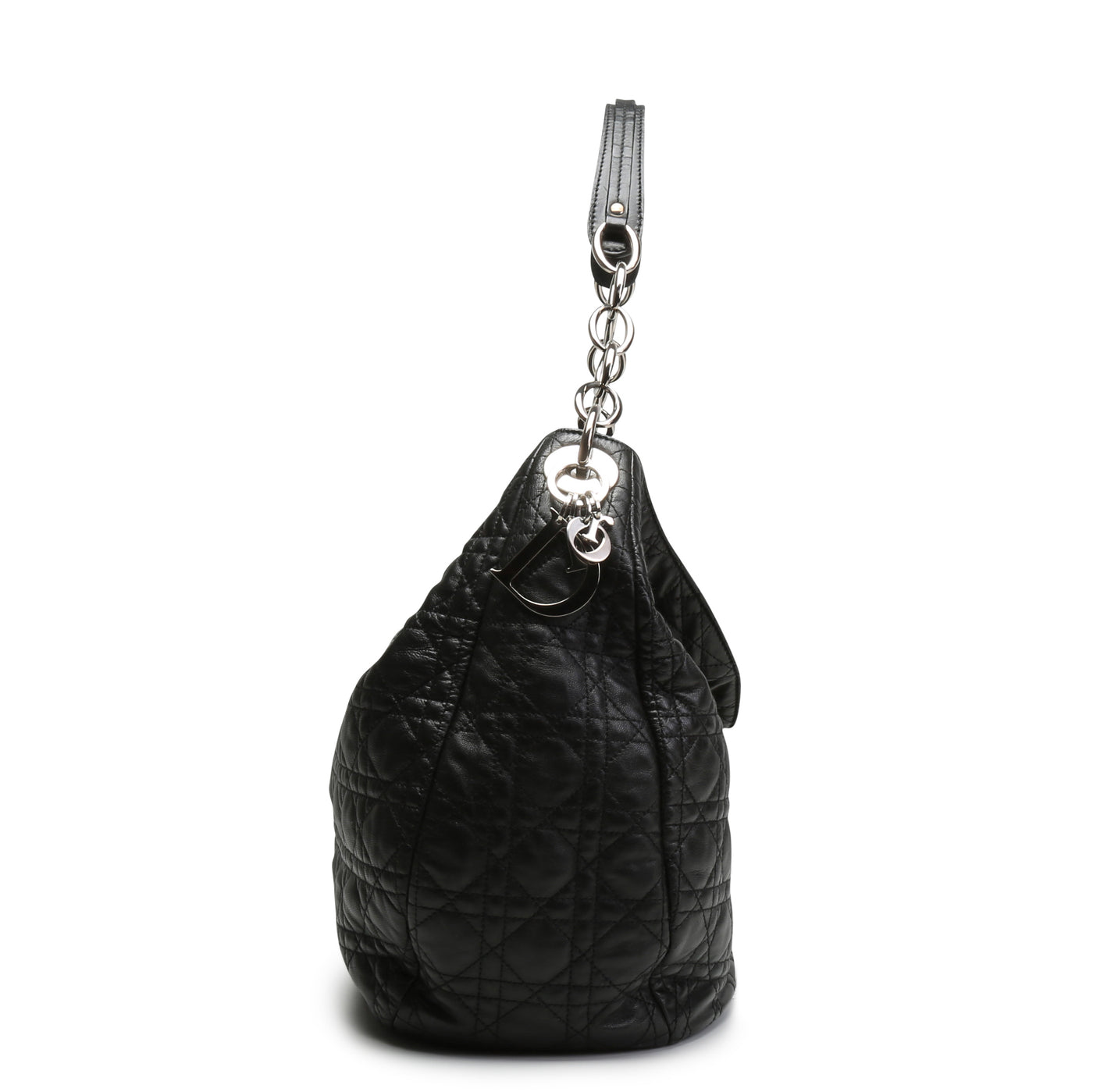 CHRISTIAN DIOR Cannage Soft Lady Dior Hobo - Black