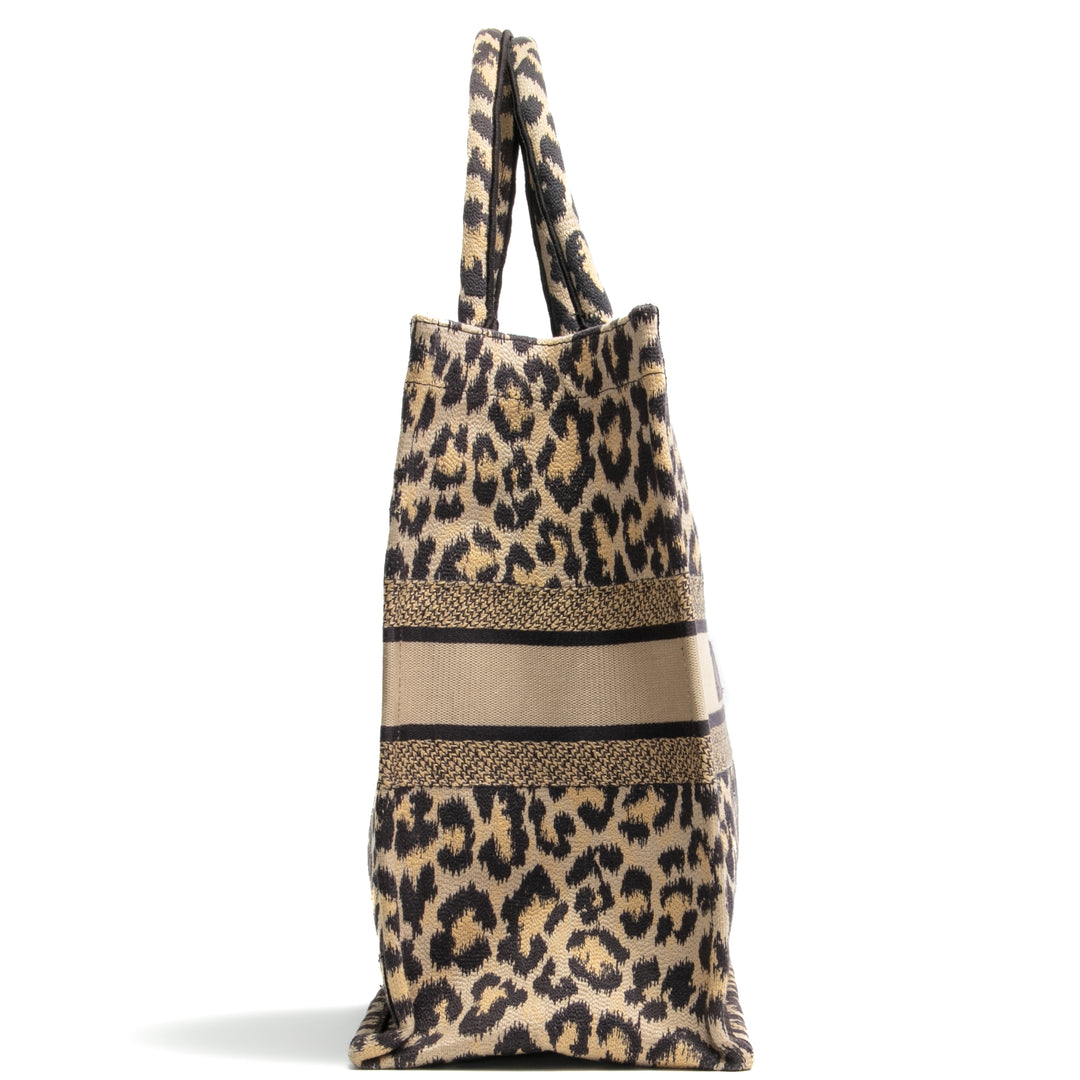 CHRISTIAN DIOR Large Canvas Animal Print Book Tote OUTLET FINAL SALE