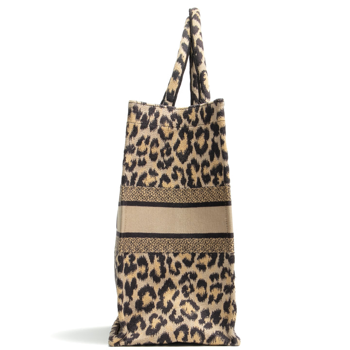 CHRISTIAN DIOR Large Canvas Animal Print Book Tote OUTLET FINAL SALE