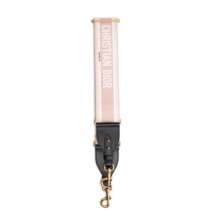 CHRISTIAN DIOR Adjustable Canvas Shoulder Strap - Pink