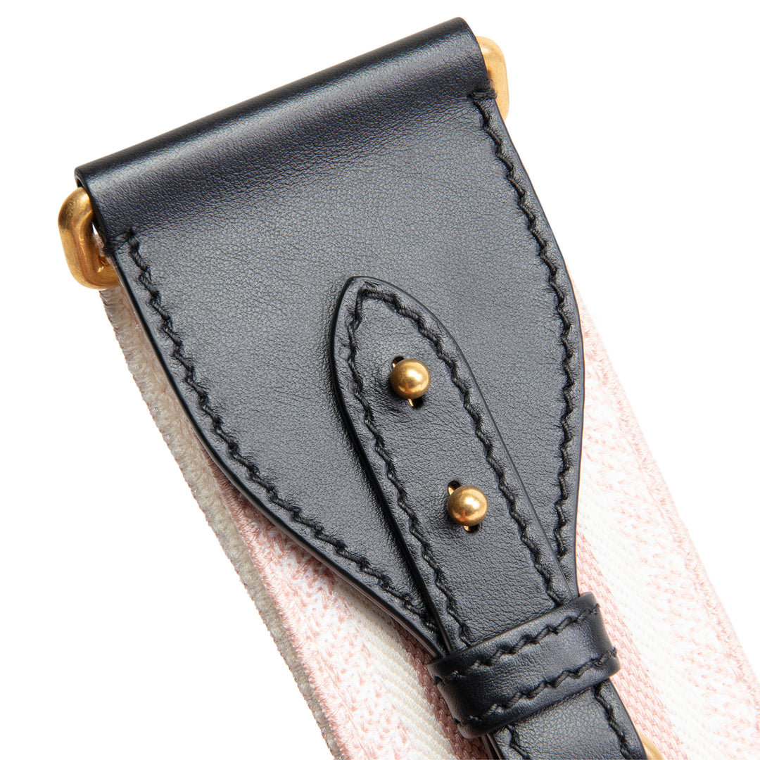 CHRISTIAN DIOR Adjustable Canvas Shoulder Strap - Pink