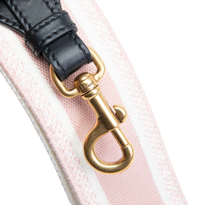 CHRISTIAN DIOR Adjustable Canvas Shoulder Strap - Pink