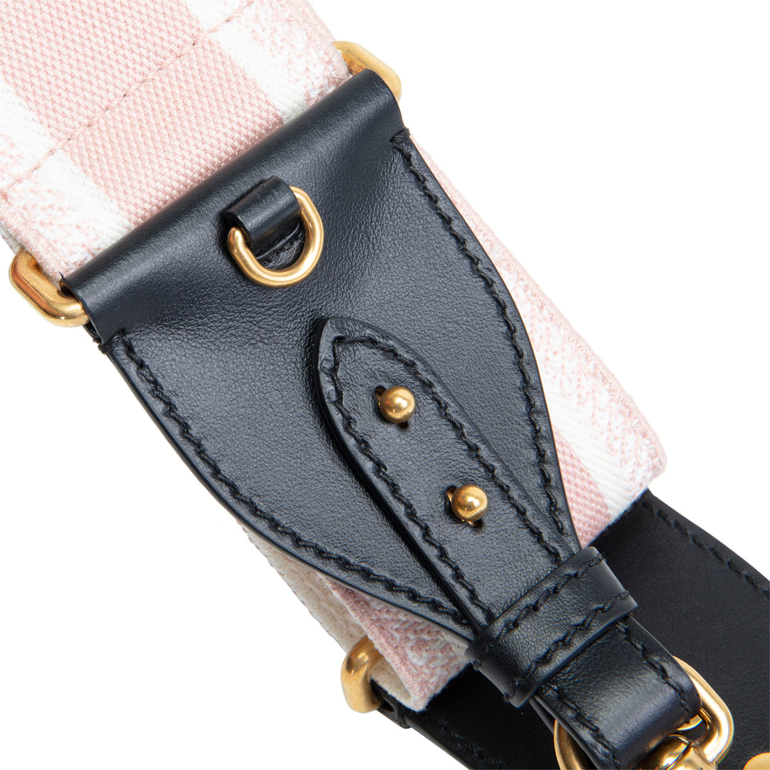 CHRISTIAN DIOR Adjustable Canvas Shoulder Strap - Pink