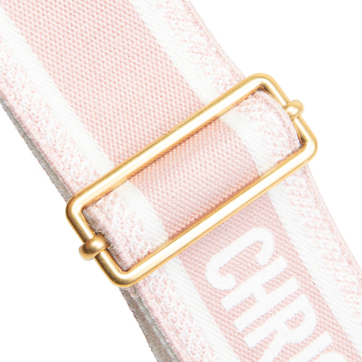 CHRISTIAN DIOR Adjustable Canvas Shoulder Strap - Pink