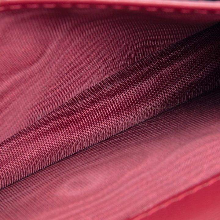 DIOR Lady Dior Bloom Card Holder Mini Patent Cannage - Cherry Red