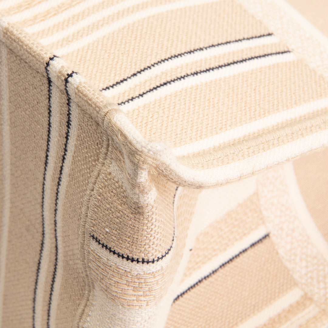 DIOR Striped Canvas Book Tote - Large