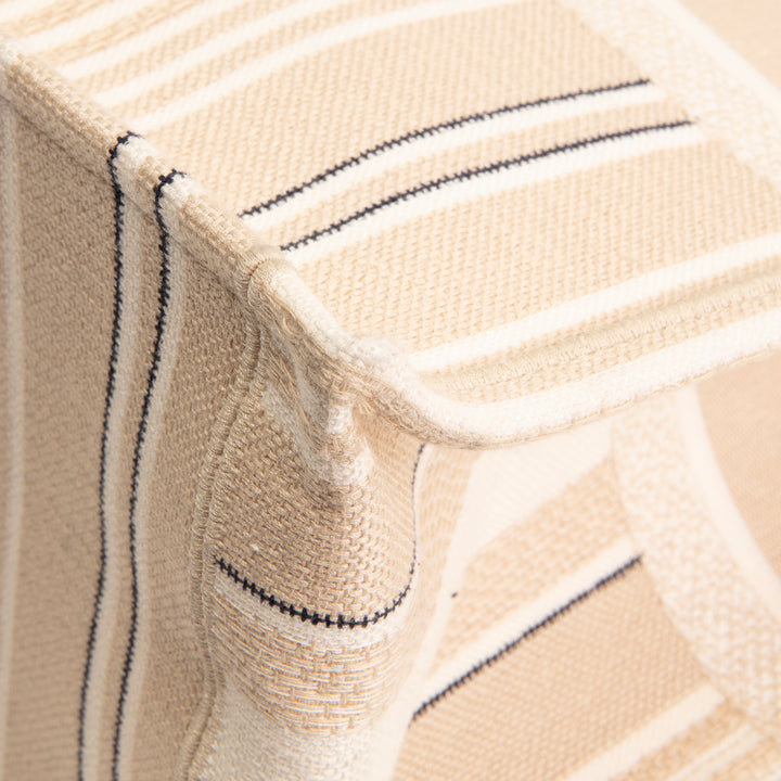 DIOR Striped Canvas Book Tote - Large