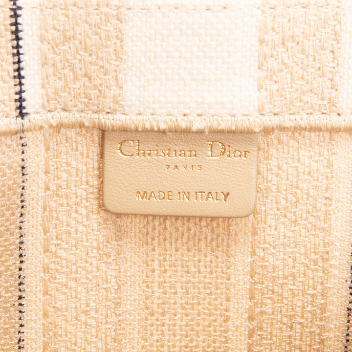 DIOR Striped Canvas Book Tote - Large