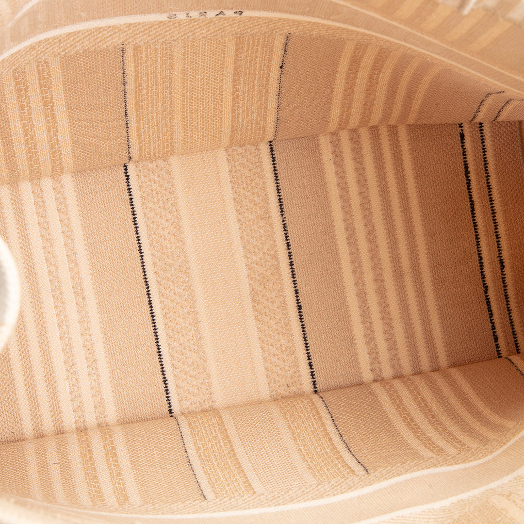 DIOR Striped Canvas Book Tote - Large