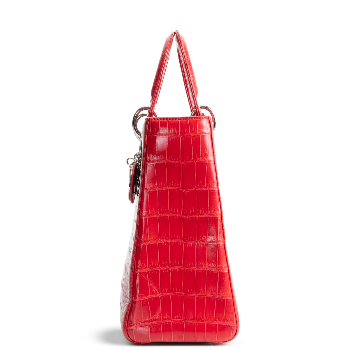 DIOR Large Lady Dior w/ Strap - Crocodile
