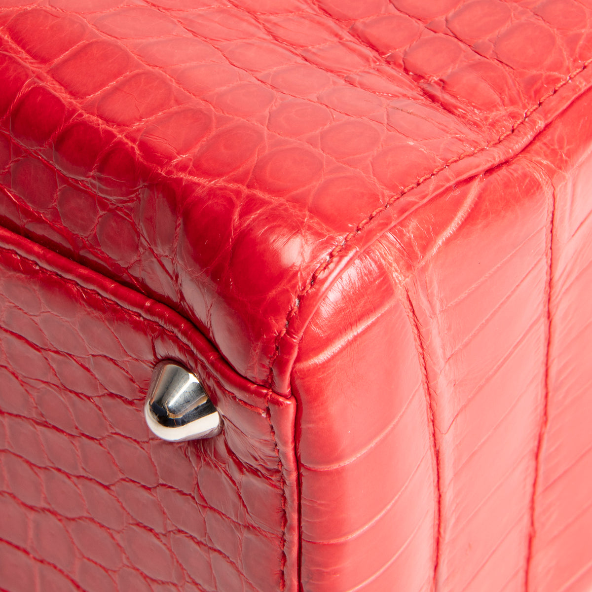 DIOR Large Lady Dior w/ Strap - Crocodile
