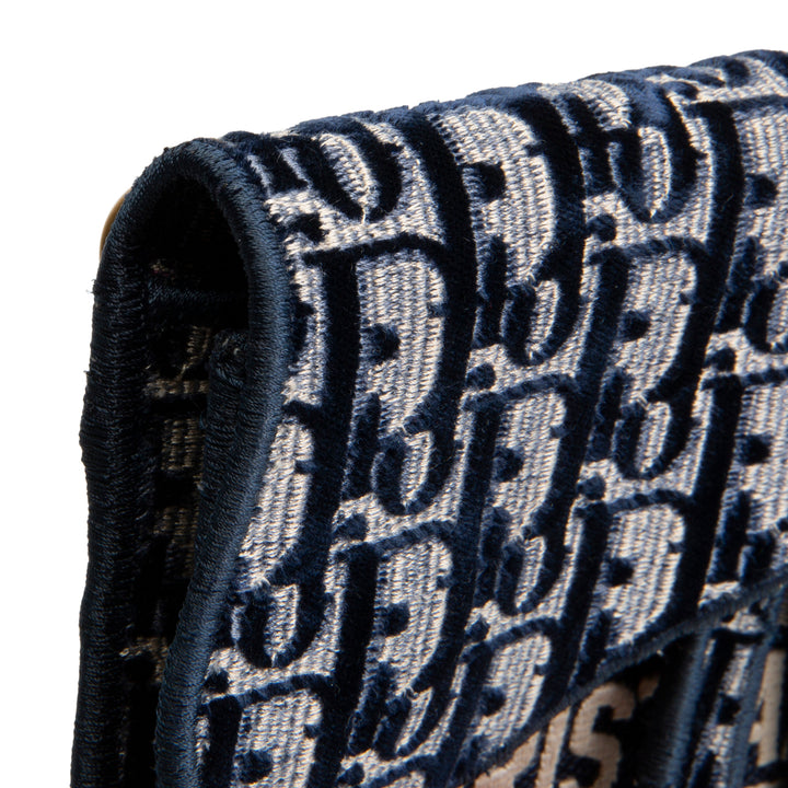 DIOR Velvet Oblique Saddle Belt Bag