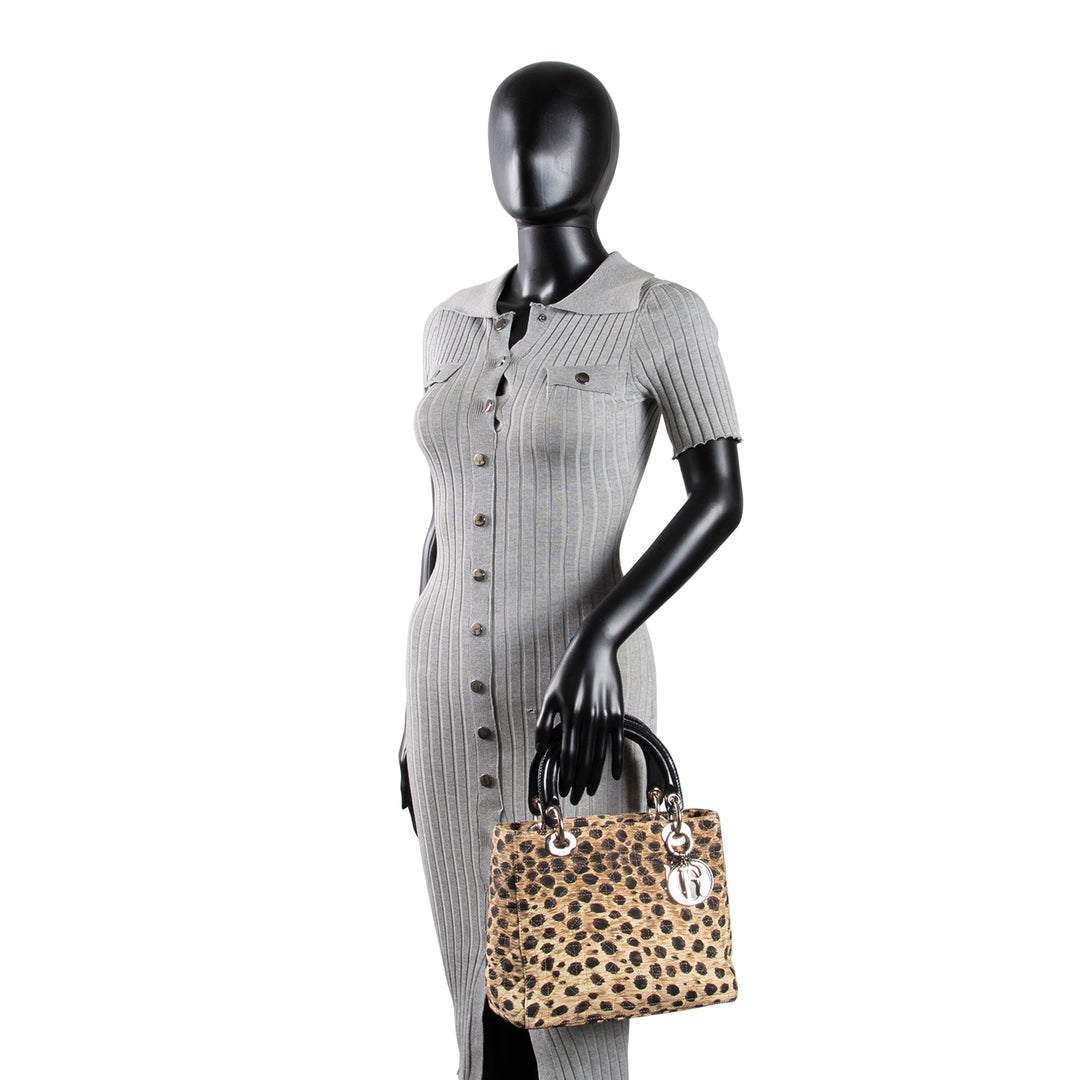 DIOR Vintage Lady Dior Medium Leopard