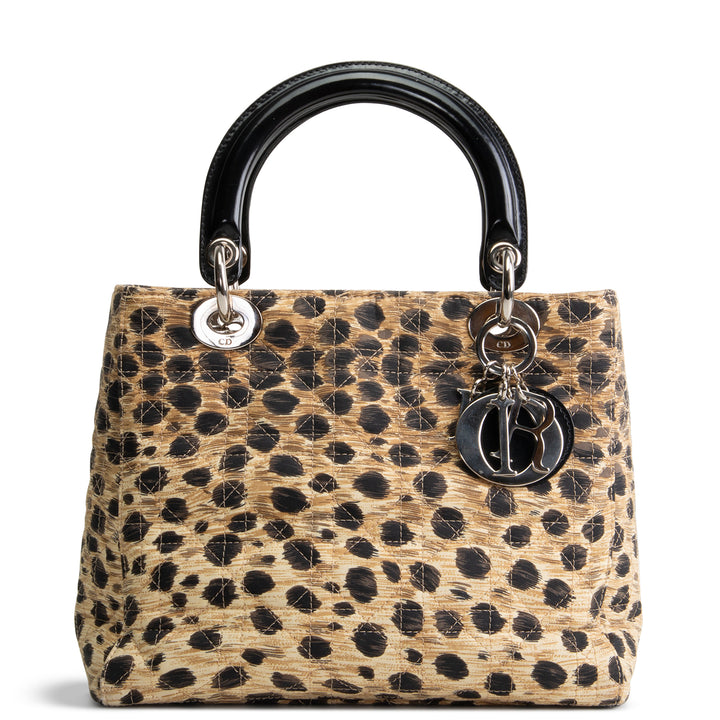 DIOR Vintage Lady Dior Medium Leopard