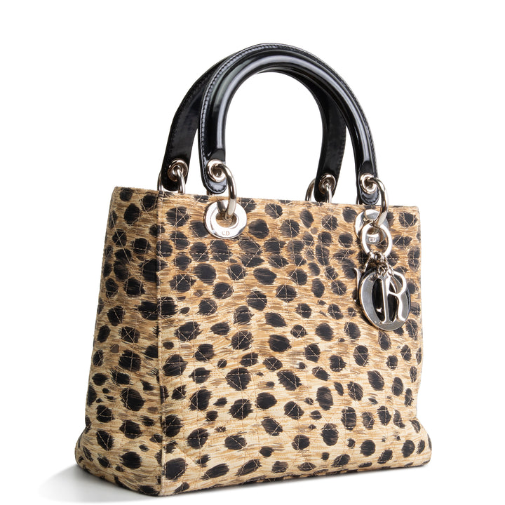 DIOR Vintage Lady Dior Medium Leopard