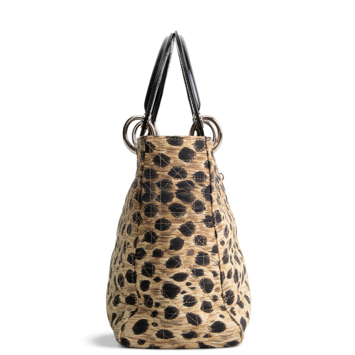 DIOR Vintage Lady Dior Medium Leopard