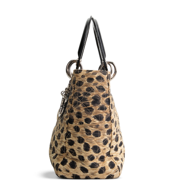 DIOR Vintage Lady Dior Medium Leopard