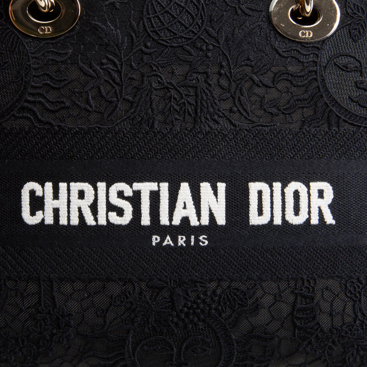 DIOR D-Lite Black Macrame Medium