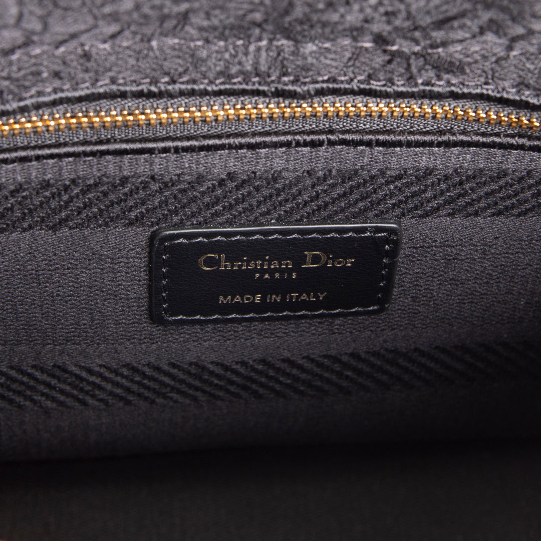 DIOR D-Lite Black Macrame Medium