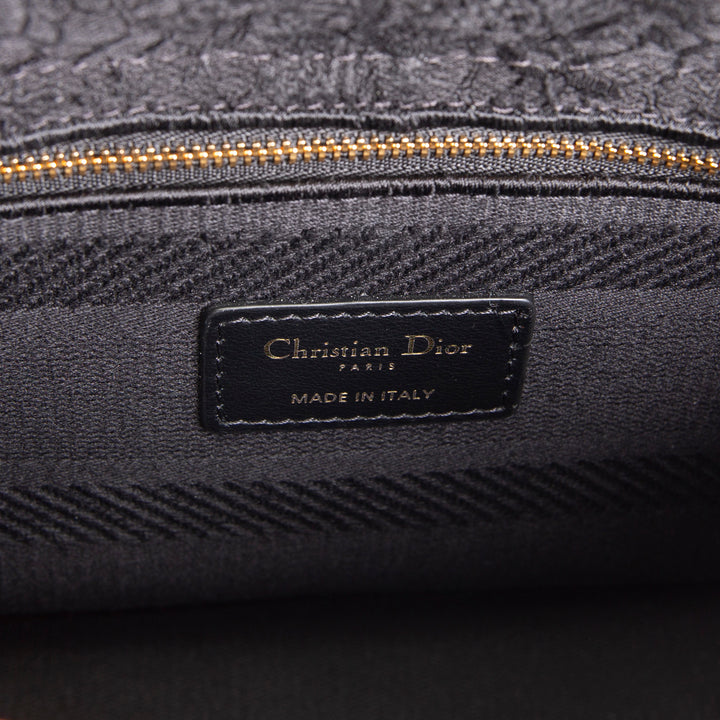 DIOR D-Lite Black Macrame Medium