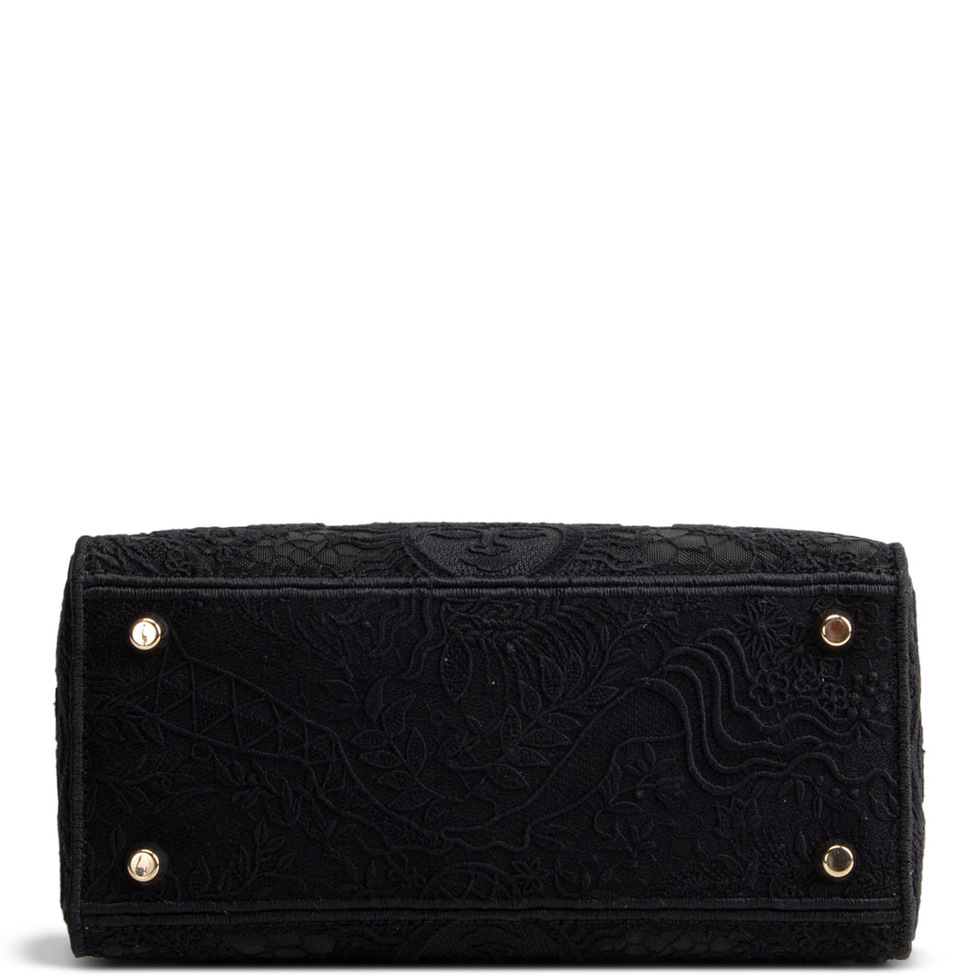 DIOR D-Lite Black Macrame Medium