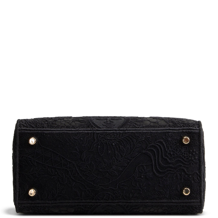 DIOR D-Lite Black Macrame Medium