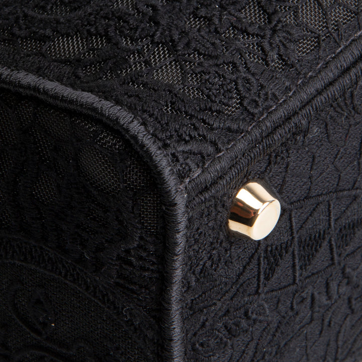DIOR D-Lite Black Macrame Medium