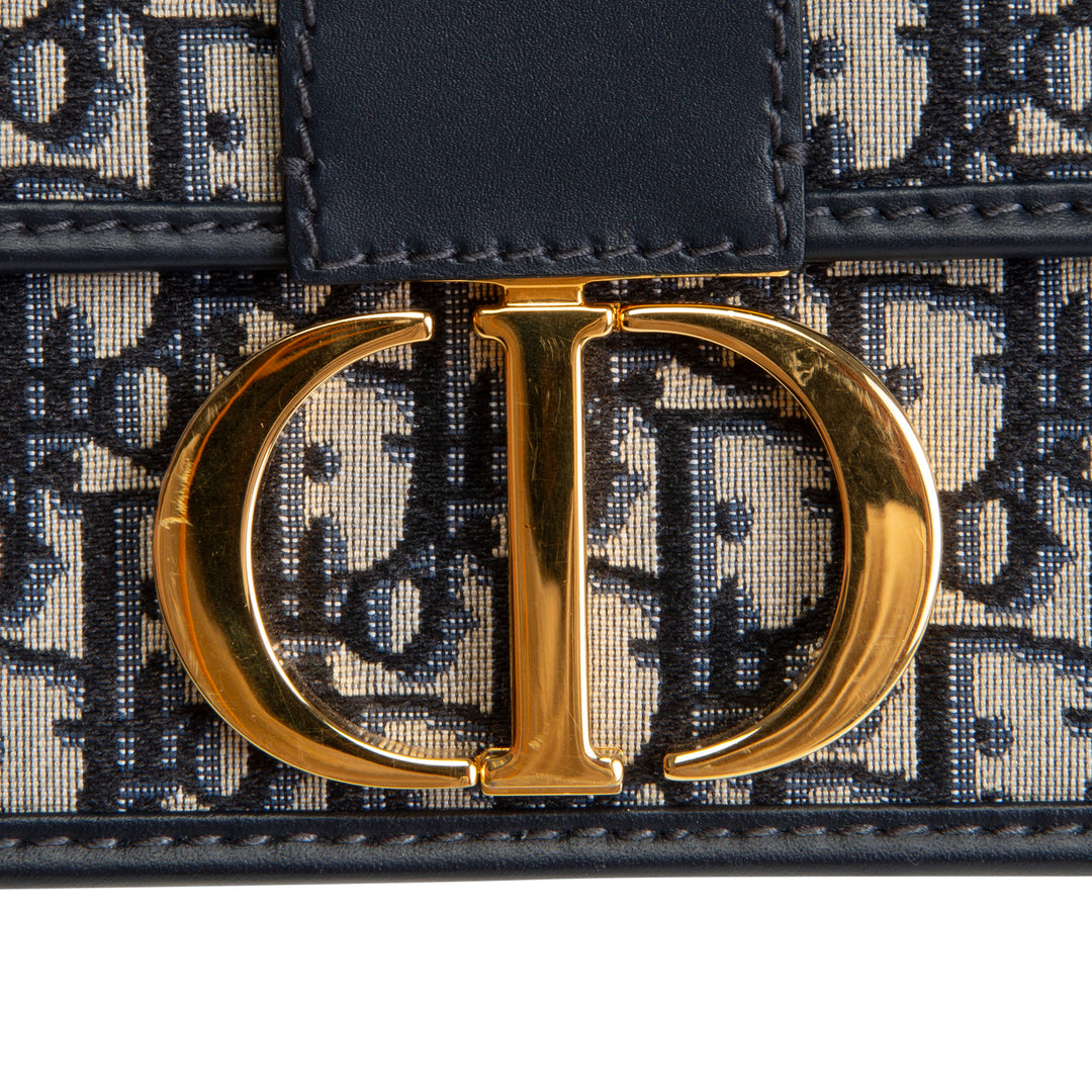 DIOR 30 Montaigne Chain Flap Oblique Jacquard
