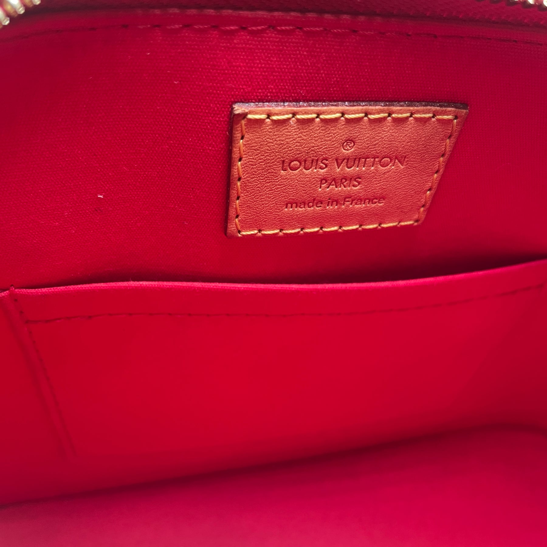 Louis Vuitton Alma Red Vernis Leather BB – Luxe Collective