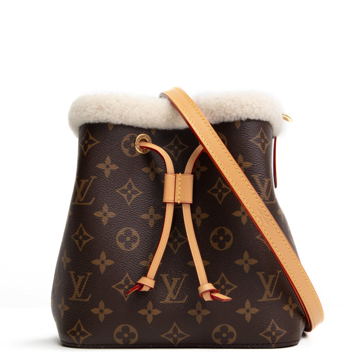 LOUIS VUITTON Monogram Shearling Cozygram Neonoe BB