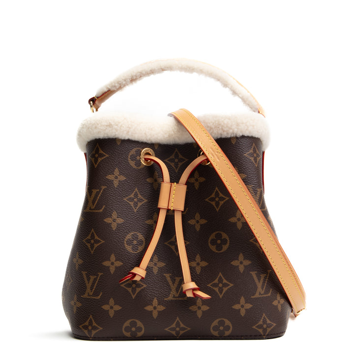 LOUIS VUITTON Monogram Shearling Cozygram Neonoe BB