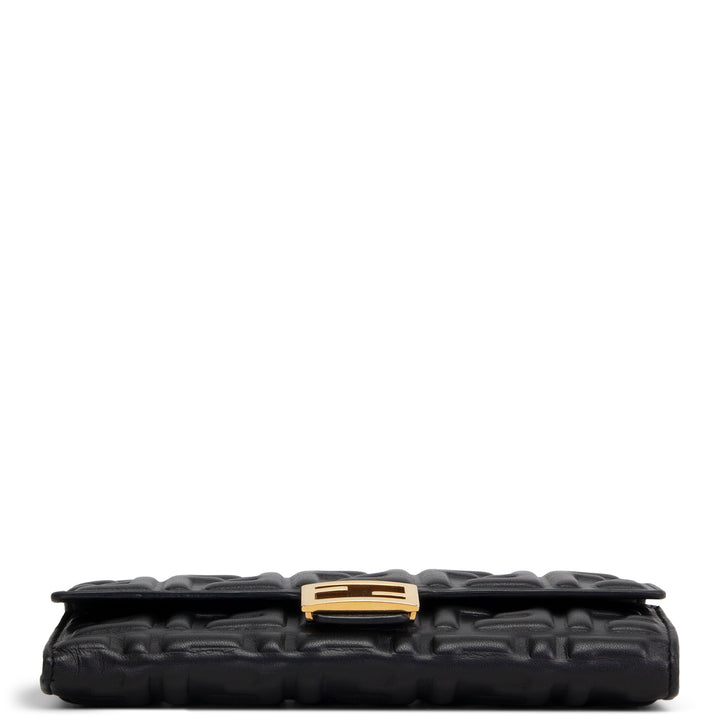 FENDI Zucca Embossed Continental Wallet - Black