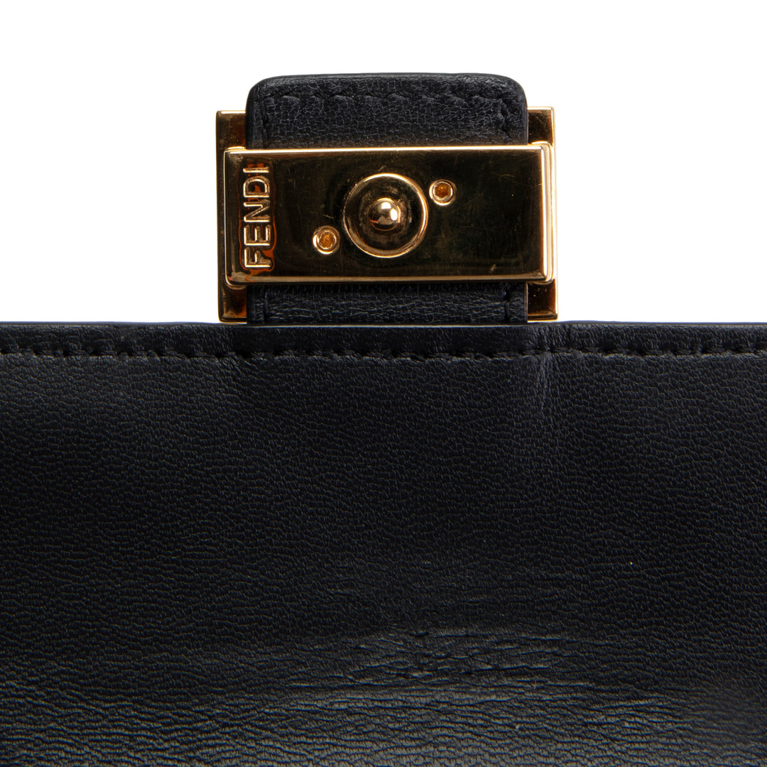FENDI Zucca Embossed Continental Wallet - Black
