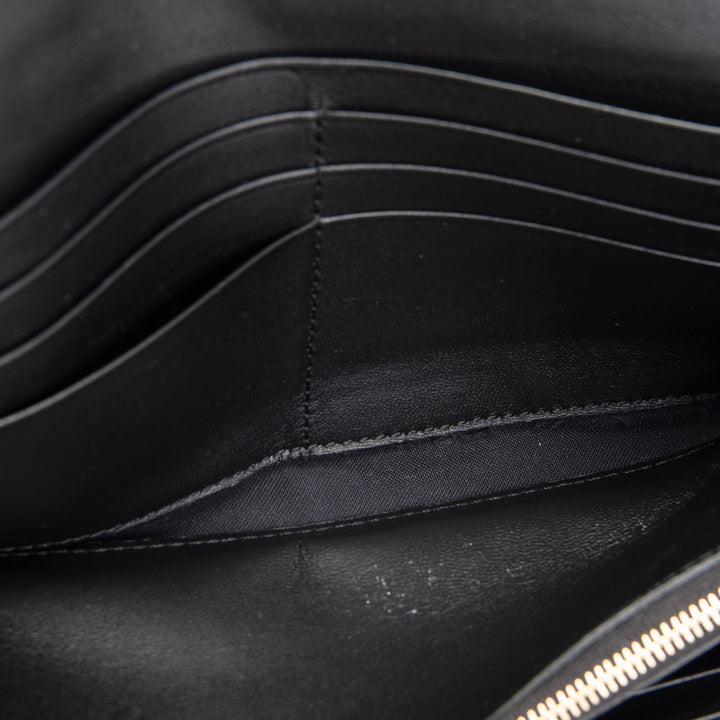 FENDI Zucca Embossed Continental Wallet - Black