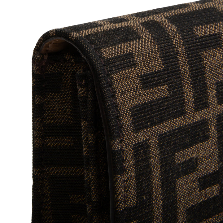 FENDI Zucca Wallet on Chain Baguette Shoulder Bag - Tobacco