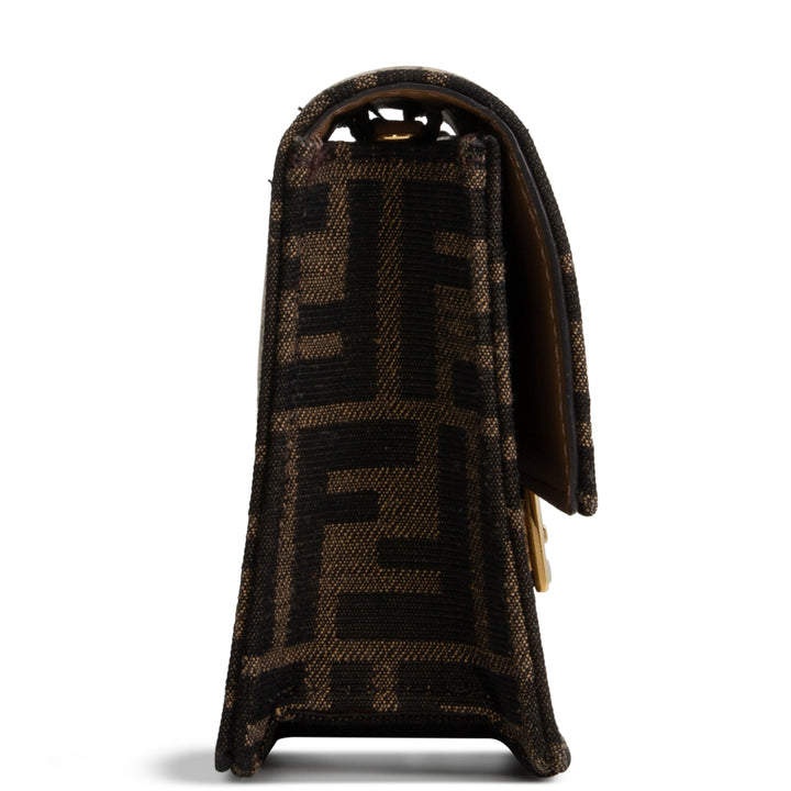 FENDI Zucca Wallet on Chain Baguette Shoulder Bag - Tobacco