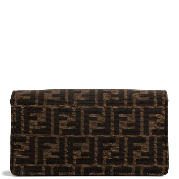 FENDI Zucca Wallet on Chain Baguette Shoulder Bag - Tobacco