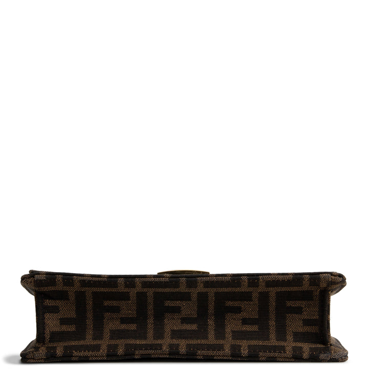 FENDI Zucca Wallet on Chain Baguette Shoulder Bag - Tobacco