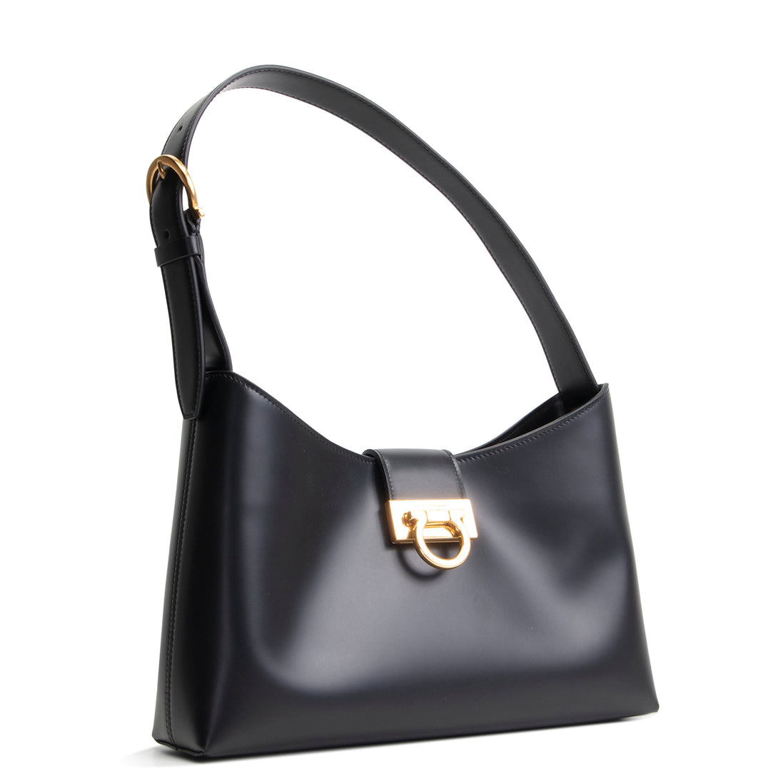FERRAGAMO Trifolio Shoulder Bag - Black