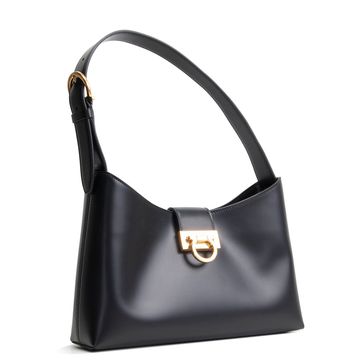 FERRAGAMO Trifolio Shoulder Bag - Black