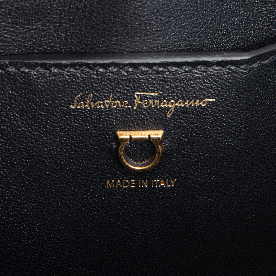 FERRAGAMO Trifolio Shoulder Bag - Black