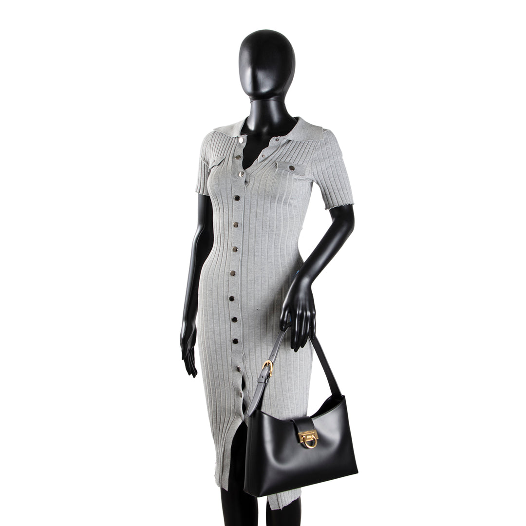 FERRAGAMO Trifolio Shoulder Bag - Black