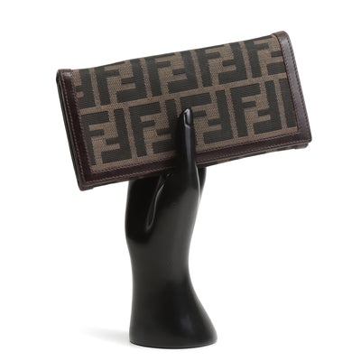 FENDI Zucca Contential Wallet OUTLET FINAL SALE