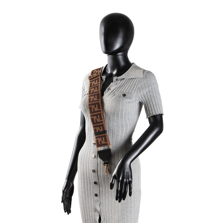 FENDI Zucca 'Strap You' Shoulder Strap - Brown