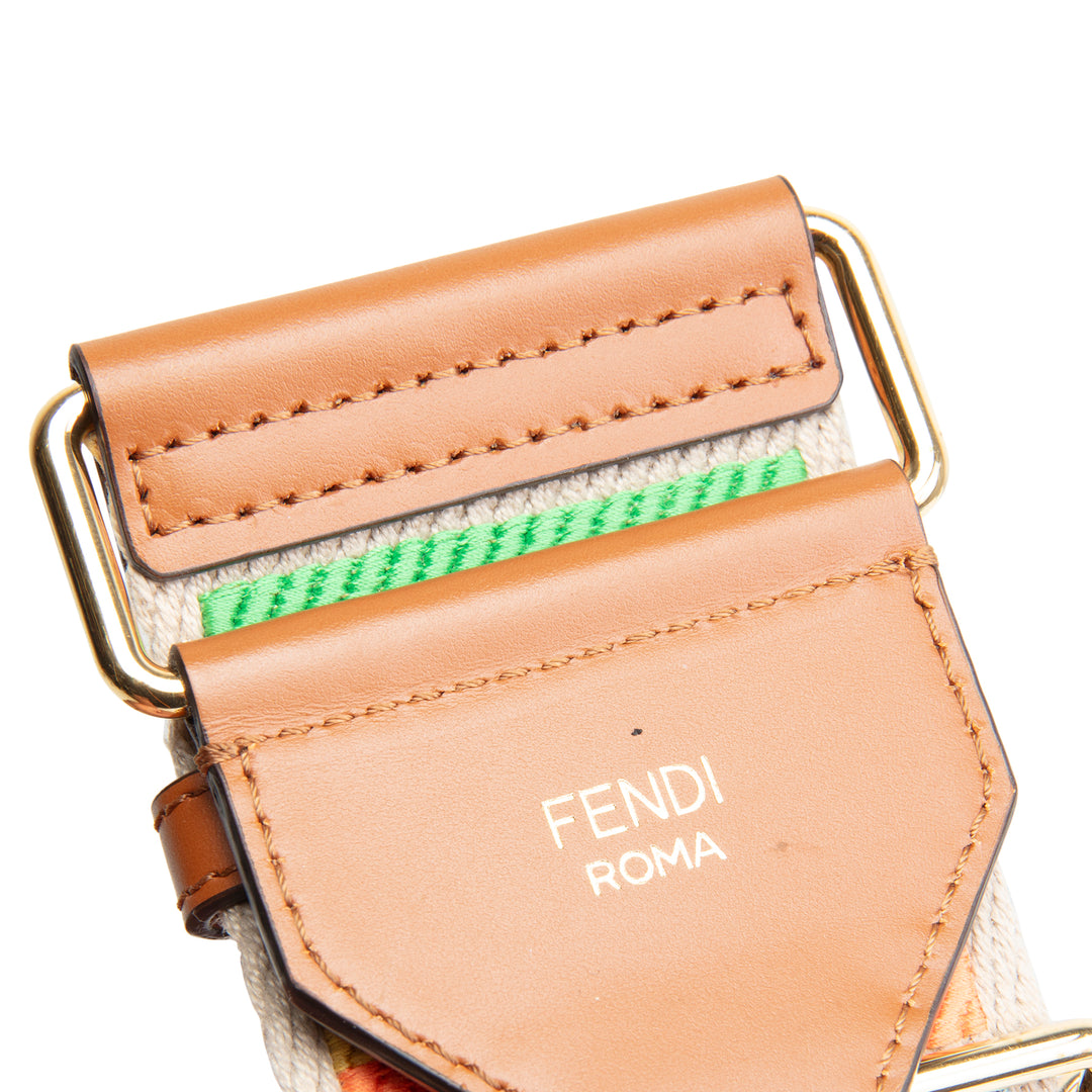 FENDI FF Strap You Canvas Cuoio Adjustable Strap - Multicolor