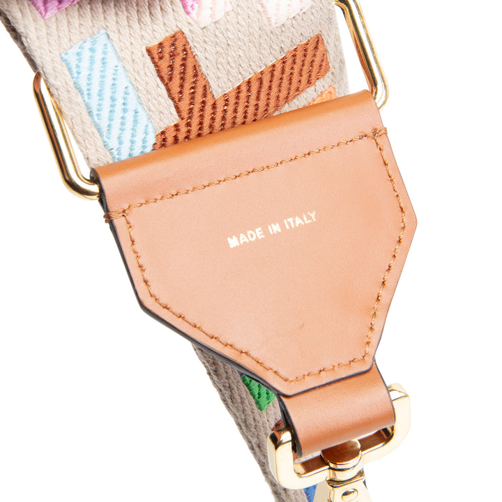 FENDI FF Strap You Canvas Cuoio Adjustable Strap - Multicolor
