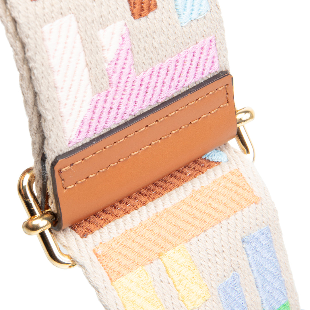 FENDI FF Strap You Canvas Cuoio Adjustable Strap - Multicolor